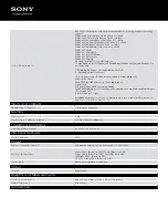 Preview for 3 page of Sony NWZ-S764BLK Specifications