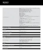 Preview for 3 page of Sony NWZ-S764WHI Specifications