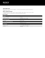 Preview for 2 page of Sony NWZ-W262MEB Specifications