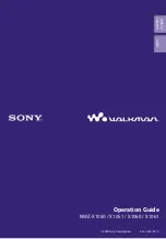 Sony NWZ-X1050 Operation Manual preview