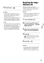 Preview for 71 page of Sony NXCAM HXR-NX100 Operating Manual