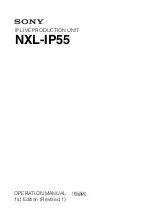 Sony NXL-IP55 Operation Manual preview