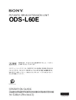 Sony ODS-L60E Operation Manual preview