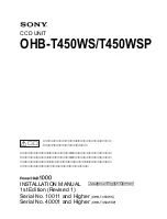 Sony OHB-T450WS Installation Manual preview