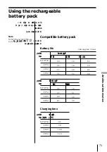 Preview for 71 page of Sony PBD-D50 Operating Instruction