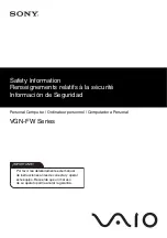 Sony PCG-3J1L Safety Information Manual preview