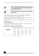 Preview for 6 page of Sony PCG-4P1L Safety Information Manual