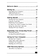 Preview for 3 page of Sony PCG-8M1R Quick Start Manual