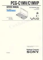 Sony PCG-C1MV Service Manual предпросмотр