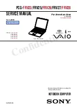 Sony PCG-FRV25 VAIO User Guide  (primary manual) Service Manual preview