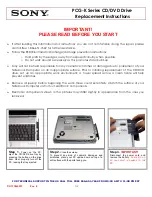 Sony PCG-K Series Replacement Instructions preview