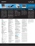 Preview for 1 page of Sony PCG-K35 - VAIO - Mobile Pentium 4 3.06 GHz Specifications