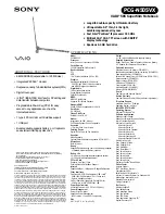 Preview for 1 page of Sony PCG-N505VX Specifications