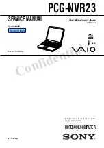 Preview for 1 page of Sony PCG-NVR23 VAIO   (primary manual) Service Manual