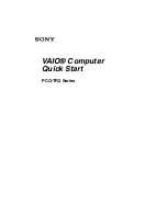 Sony PCG-TR2A - VAIO - Pentium M 1 GHz Quick Start Manual preview