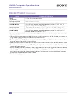 Preview for 4 page of Sony PCG-V505BC2 Specifications