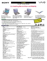 Sony PCG-VX88 VAIO User Guide  (primary manual) Specifications preview