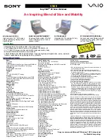 Sony PCG-VX89 VAIO User Guide  (primary manual) Specifications preview