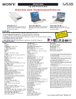 Preview for 1 page of Sony PCG-Z1WA VAIO User Guide (primary manual) Specifications