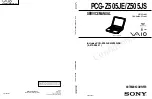 Sony PCG-Z505JE - VAIO - PIII 500 MHz Service Manual preview