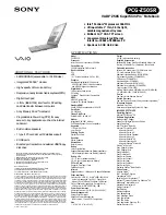 Sony PCG-Z505R - VAIO - PII 366 MHz Specifications предпросмотр