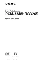 Preview for 1 page of Sony PCM-3324S Quick Reference