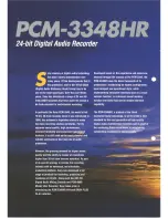 Предварительный просмотр 2 страницы Sony PCM-3348HR Brochure & Specs