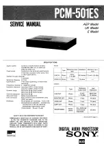 Preview for 1 page of Sony PCM-501ES Service Manual