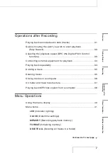 Preview for 7 page of Sony PCM-D50 - Portable Linear Pcm Recorder Operating Instructions Manual