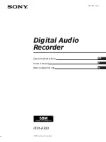 Sony PCM-R300 Operating Instructions Manual preview