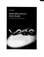 Preview for 1 page of Sony PCV-E201 - Vaio Desktop Computer User Manual