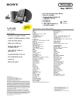 Sony PCV-J120 - Vaio Desktop Computer Specifications preview