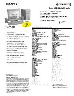 Sony PCV-R545DS VAIO Computer User Guide  (primary manual) Specifications preview
