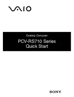 Preview for 1 page of Sony PCV-RS710 Series Quick Start Manual