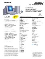 Preview for 1 page of Sony PCV-RX660 Specifications