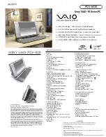 Sony PCV-W30 VAIO User Guide  (primary manual) Specifications preview