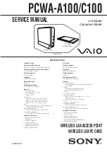 Preview for 1 page of Sony PCWA-C100 Service Manual