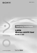 Sony PCWA-C150S - Wireless Lan Pc Card Operating Instructions Manual предпросмотр