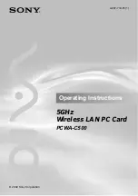 Sony PCWA-C500 - Wireless Lan Pc Card Operating Instructions Manual предпросмотр