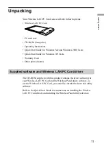 Предварительный просмотр 11 страницы Sony PCWA-C500 - Wireless Lan Pc Card Operating Instructions Manual