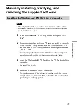 Preview for 49 page of Sony PCWA-C700 - Wireless Lan Dual Pc Card Operating Instructions Manual