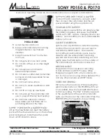 Sony PD150 Operating Manual предпросмотр