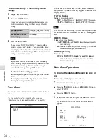 Предварительный просмотр 74 страницы Sony PDW-70MD Instructions For Use Manual