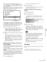 Preview for 83 page of Sony PDW-75MD Instructions For Use Manual