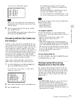 Preview for 75 page of Sony PDW-F355L Operating Instructions Manual