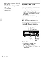 Предварительный просмотр 62 страницы Sony PDW-F70 Operating Instructions Manual