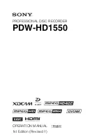 Sony PDW-HD1550 Operation Manual preview