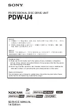 Preview for 1 page of Sony PDW-U4 Service Manual