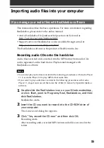 Preview for 15 page of Sony PEG-N710C Audio Player v2.0 User Manual