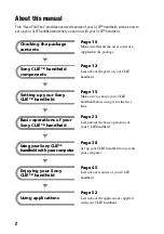 Preview for 2 page of Sony PEG-SJ33 CLIE Handbook  (primary manual) Operating Instructions Manual